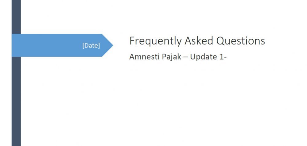 Frequenty Asked Question Pengampunan Pajak Update 1